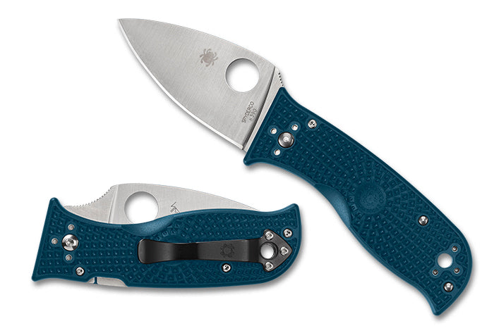 Spyderco Lil' Temperance 3 Lightweight K390 2.92" Plain Edge Folding Pocket Knife (C69PBL3K390)