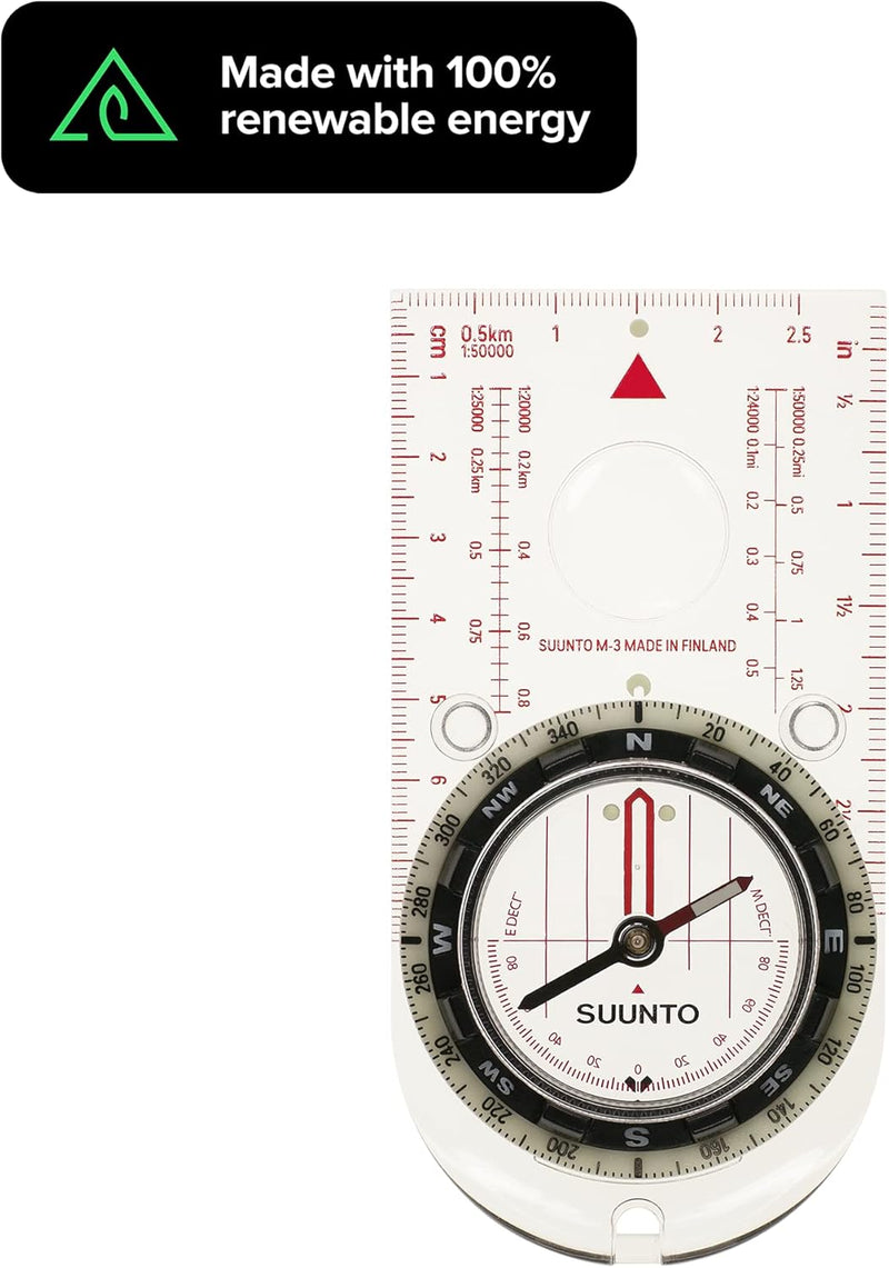 Suunto M-3 NH Compass, Advanced Features for Navigation, Luminecent Markings for Use in Low Light (SS021369000)