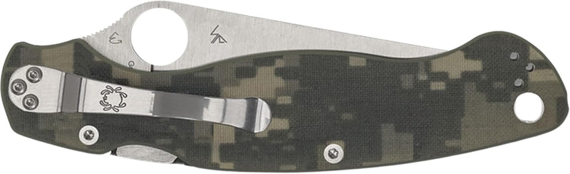 Spyderco Military2 Camo G-10 4" Plain Edge Folding Pocket Knife (C36GPCMO2)