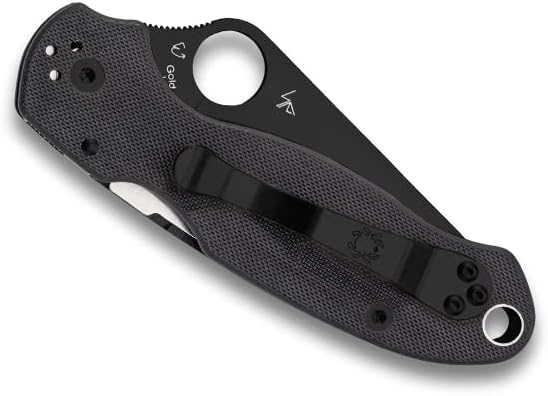 Spyderco Para 3 2.93" Plain Edge Folding Pocket Knife (C223GPBK)