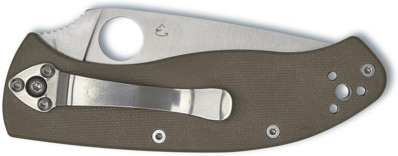 Spyderco Tenacious Brown 3.35" Partially Serrated G-10 CPM M4 Folding Pocket Knife (C122GBNM4PS)