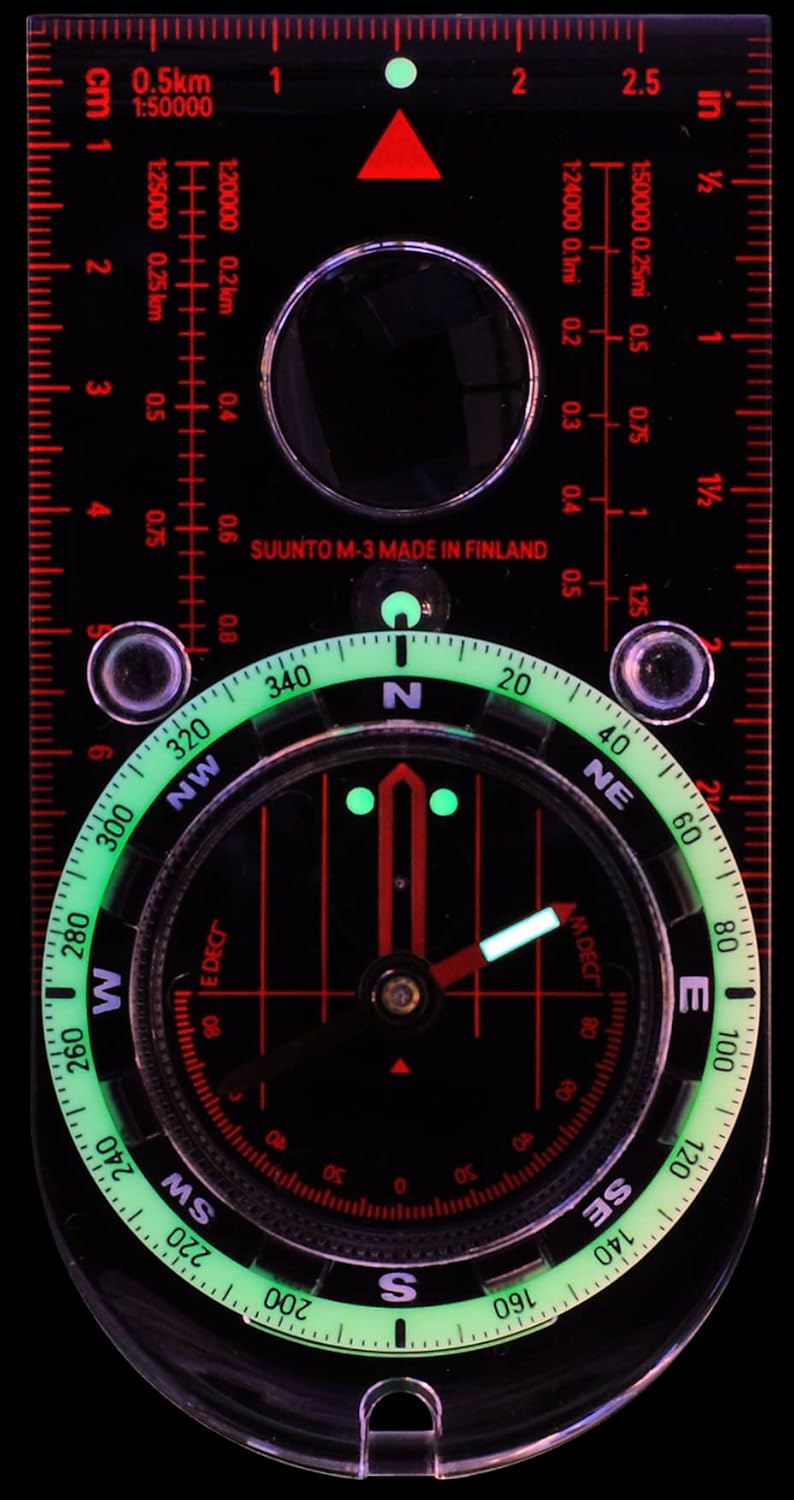 Suunto M-3 NH Compass, Advanced Features for Navigation, Luminecent Markings for Use in Low Light (SS021369000)