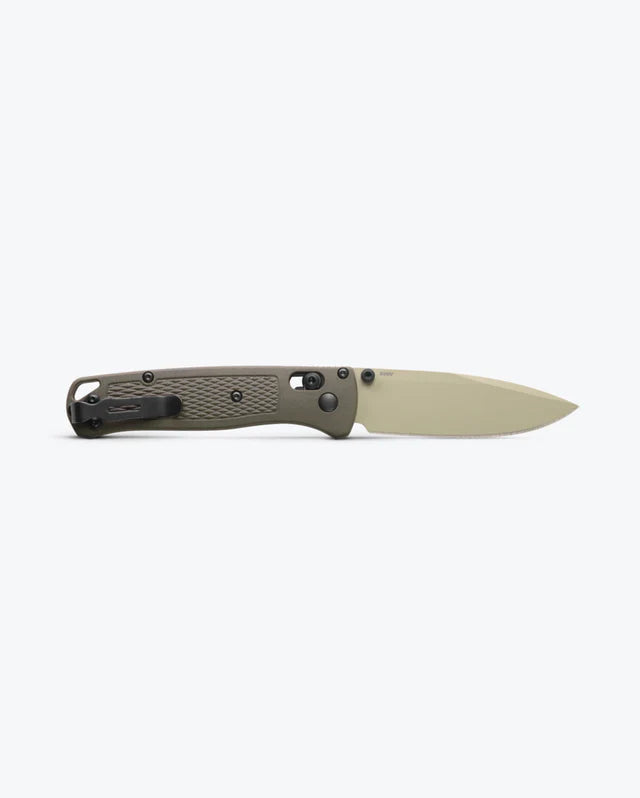 Benchmade Bugout Dark Olive Grivory 3.235" Plain Edge Folding Pocket Knife (535TN-11)