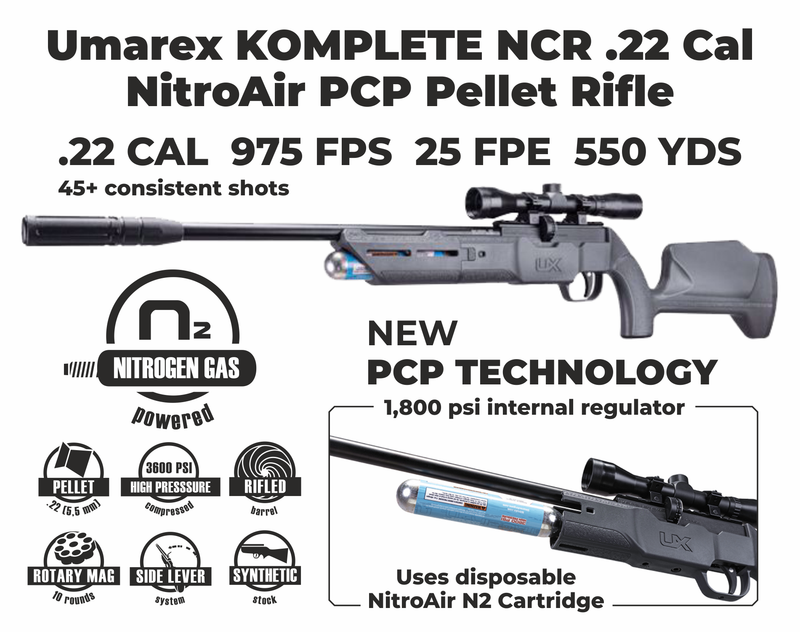 Umarex Komplete NCR .22 caliber Side lever PCP Air rifle (2251558)