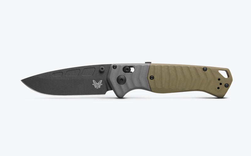 Benchmade PSK Gray and OD Green G10 3.45" Plain Edge Folding Pocket Knife (593BK)