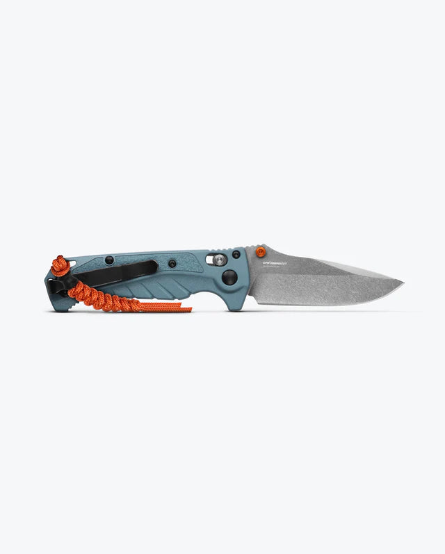 Benchmade Mini Adira Depth Blue Grivory Drop-Point 3.21'' CPM-MagnaCut Folding Knife (18065)