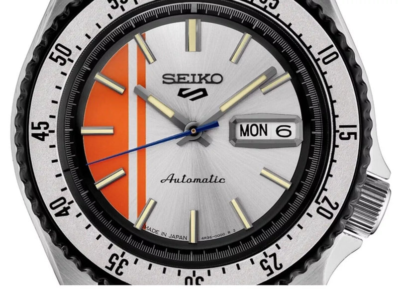 Seiko 5 Sports U.S. Special Creation 42.5 mm Orange Dial Men's Watch (SRPK73)