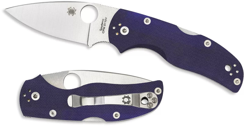 Spyderco Native 5 G-10 Dark Blue CPM S110V 2.98" Plain Edge Pocket Folding Knife (C41GPDBL5)