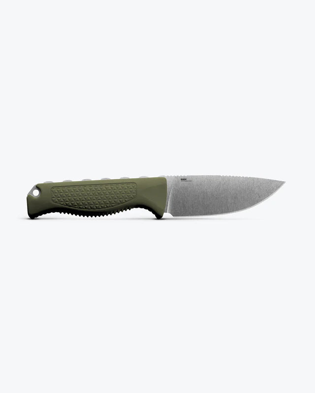 Benchmade Steep Country Dark Olive Santopren 3.54" Drop-Point Fixed Blade Knife (15006-01)