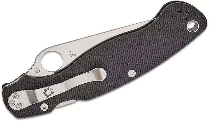 Spyderco Military 2 Serrated S30V Stainless and Black G-10 Pocket Knife (C36GS2)