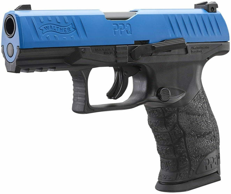 Umarex T4E .43 Cal Walther PPQ Paintball Pistol (2292104) with 5x12 g CO2 Tanks and Pack of 100 .43 cal Paintballs Bundle