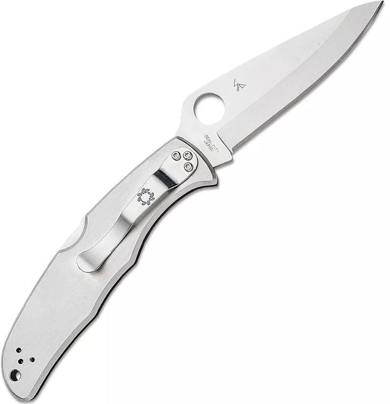 Spyderco Endura 4 Stainless Steel 3.82" Plain Edge Folding Pocket Knife (C10P)