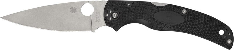 Spyderco Native Chief Black Lightweight Plain Folding 4.02" Pocket Knife (C244PBK)