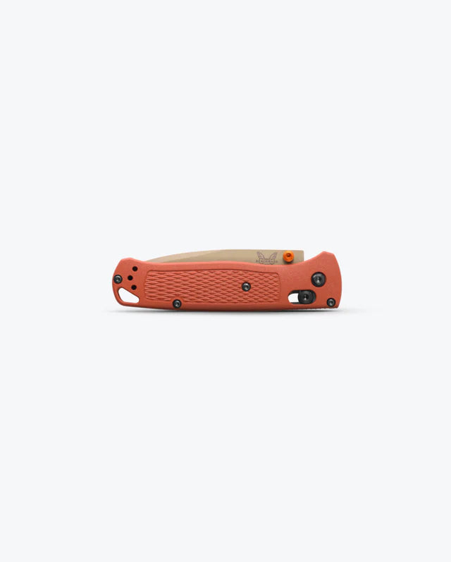 Benchmade Bugout Rust Orange Grivory 3.235" Plain Edge Folding Pocket Knife (535TN-10)