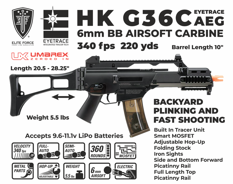 Umarex HK G36C Eyetrace AEG 6mm Airsoft Rifle (2262090)