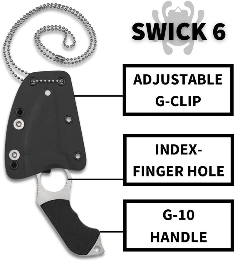 Spyderco Swick 6 Small 2.73" Wharncliffe Serrated Edge Fixed Pocket Knife (FB14S6)