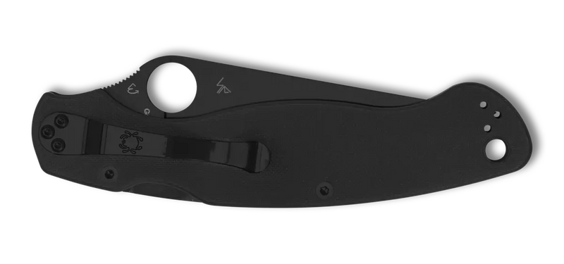 Spyderco Military 2 4" Black G-10 CombinationEdge Pocket Folding Knife (C36GPSBK2)