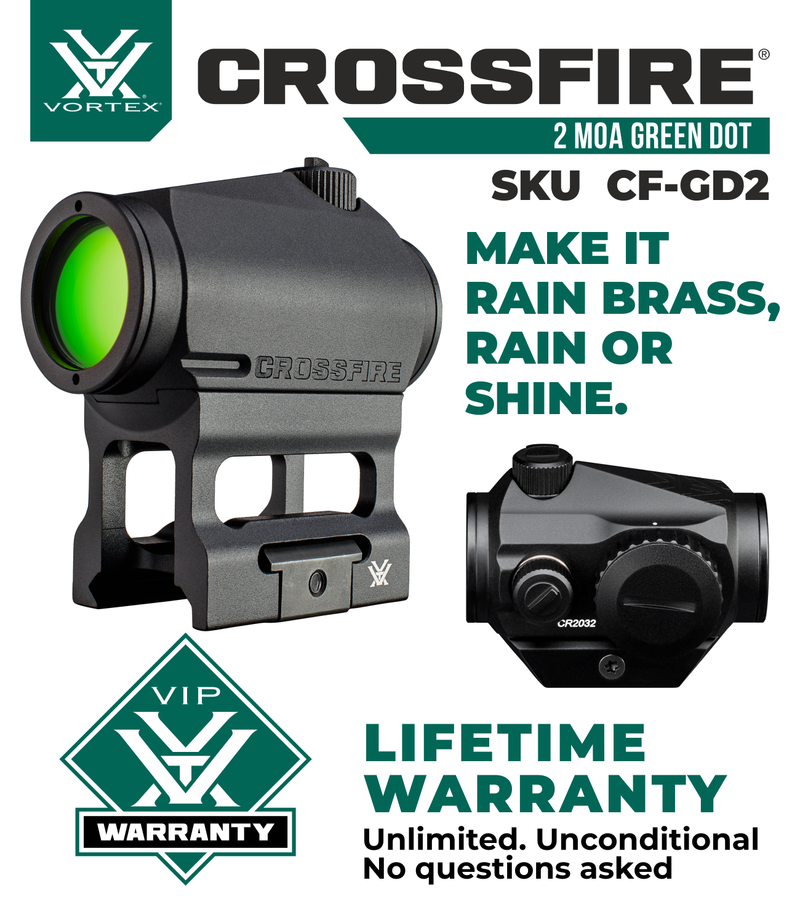 Vortex Optics Crossfire Green Dot 2 MOA (CF-GD2)