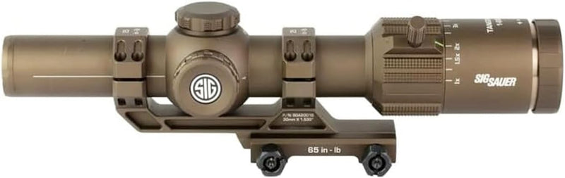 Sig Sauer Tango-MSR LPVO 1-8x24mm SFP Riflescope Waterproof Shockproof with 30mm Maintube, Illuminated Reticle, Lens Covers & Cantilever Mount, Coyote Tan (SOTM81200)