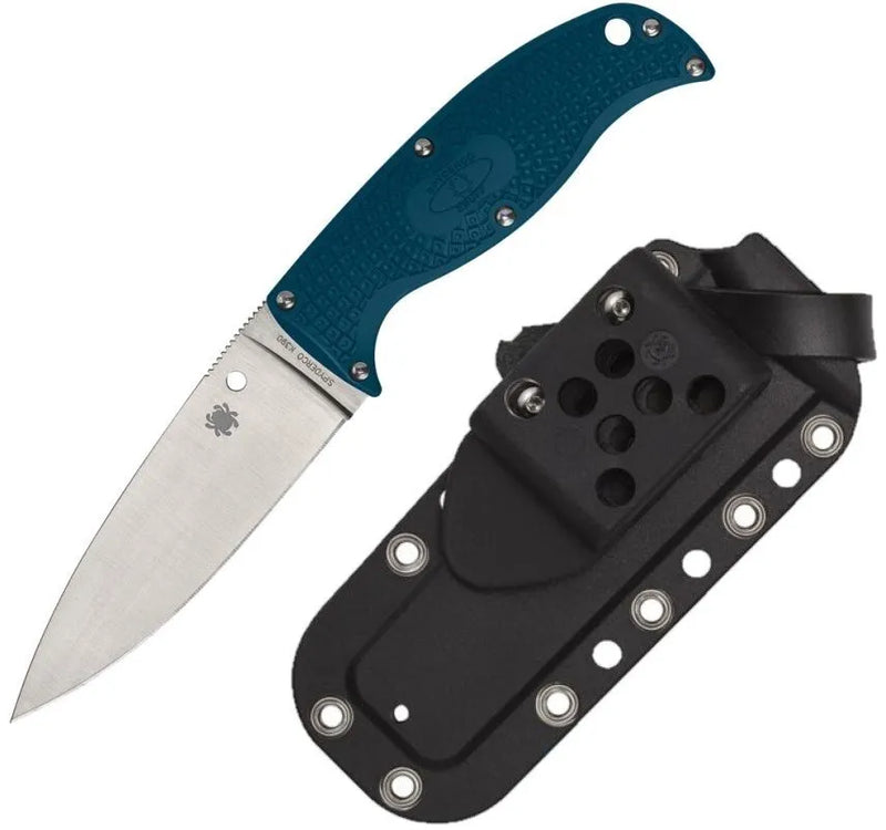 Spyderco Enuff 2 K390 3.95" Fixed Plain Edge Pocket Knife (FB31PBL2K390)