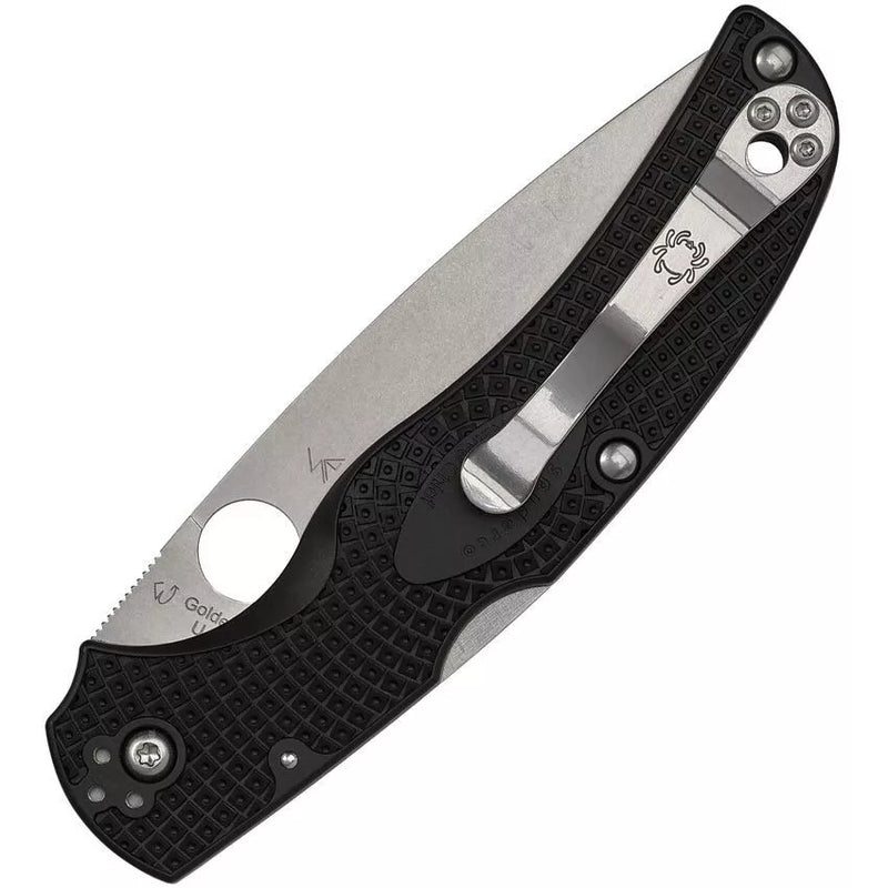 Spyderco Native Chief Black Lightweight CombinationEdge Folding 4.02" Pocket Knife (C244PSBK)