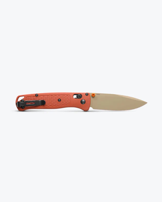 Benchmade Bugout Rust Orange Grivory 3.235" Plain Edge Folding Pocket Knife (535TN-10)