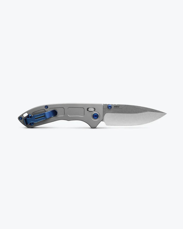 Benchmade 743 Mini Narrows Gray Titanium 2.98" Plain Edge Folding Pocket Knife