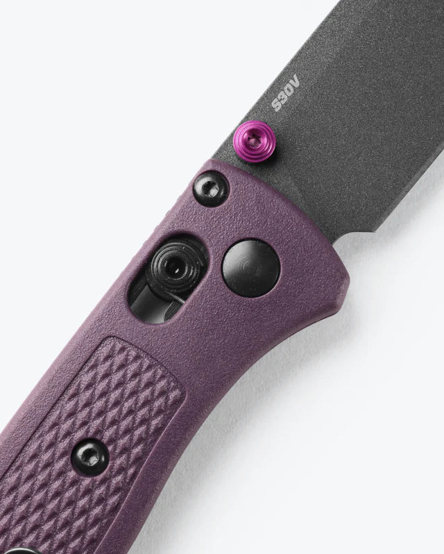 Benchmade Mini Bugout Dark Purple Grivory 2.82" Plain Edge Folding Pocket Knife (533GY-09)