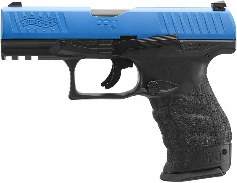 Umarex T4E .43 Cal Walther PPQ Paintball Pistol (2292104) with 5x12 g CO2 Tanks and Pack of 100 .43 cal Paintballs Bundle