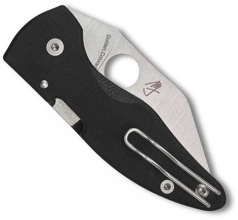 Spyderco Microjimbo Black G-10 2.45" Plain Edge Folding Pocket Knife (C264GP)