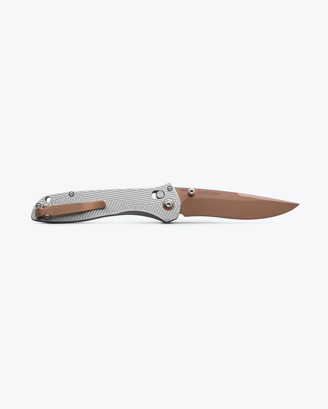 Benchmade Seven Ten Gray Aluminum Recurve 4" Folding Pocket Knife (710FE-24)