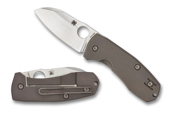 Spyderco Techno 2 Plain Edge 2.52" Folding Pocket Knife (C158TIP2)