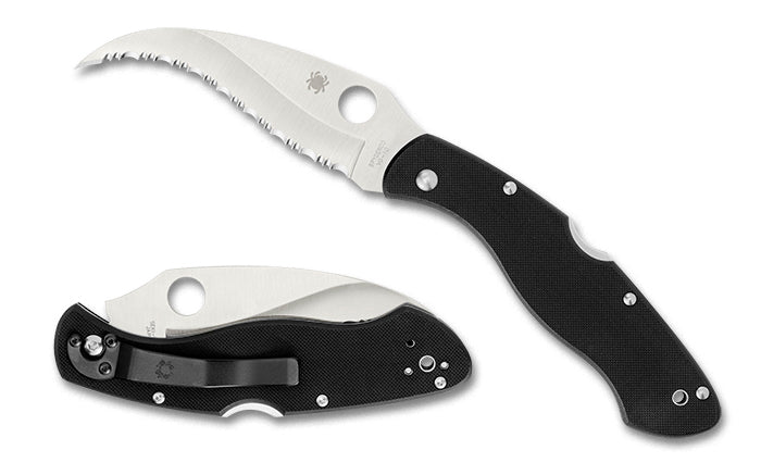 Spyderco Civilian Clipit Black G-10 4.09" SpyderEdge Folding Pocket Knife (C12GS)