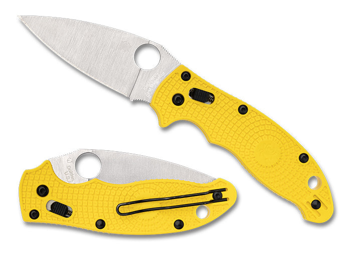 Spyderco Manix 2 Lightweight Salt CPM MagnaCut 3.37" Plain Edge Folding Pocket Knife (C101PYL2)