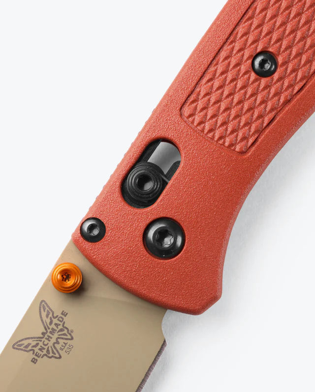 Benchmade Bugout Rust Orange Grivory 3.235" Plain Edge Folding Pocket Knife (535TN-10)