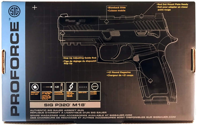 Sig Sauer ProForce M18 Green Gas 6mm Blowback Airsoft Pistol, Coyote Tan (AIR-PF-M18GG)