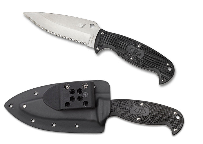 Spyderco Jumpmaster 2 FRN Black SpyderEdge 4.47" Fixed Blade Pocket Knife (FB24SBK2)