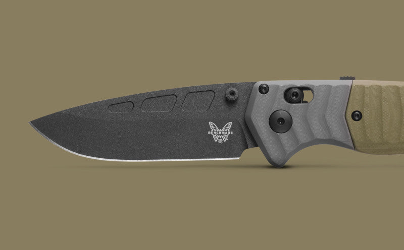 Benchmade PSK Gray and OD Green G10 3.45" Plain Edge Folding Pocket Knife (593BK)