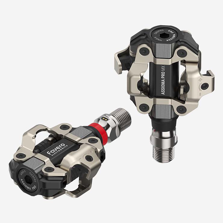 Favero ASSIOMA PRO MX Dual-sided Power Meter Pedals with Wearable4U Bundle