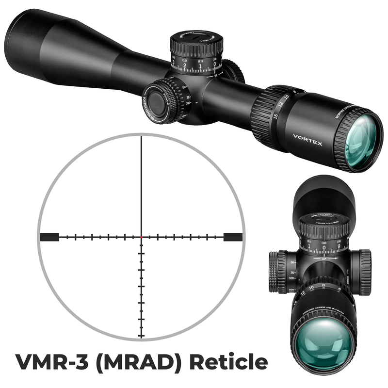 Vortex Optics Viper HD 3-15x44 SFP VMR-3 (MRAD) 30mm Tube Riflescope (VPR-31503)