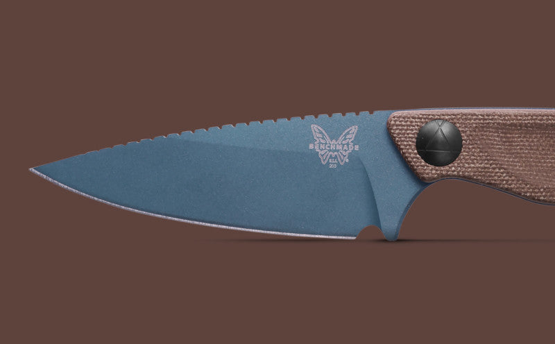 Benchmade Dacian Brown Canvas Micarta Spear Point 3.54" Fixed Blade Knife (203BT-01)