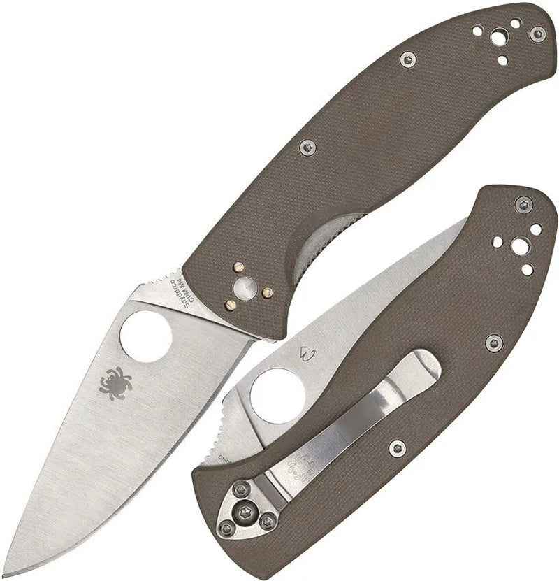 Spyderco Tenacious Brown 3.35" G-10 CPM M4 Folding Pocket Knife (C122GBNM4P)