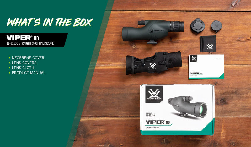 Vortex Optics Viper HD 11-33x50 Straight Spotting Scope (VPR-50S)