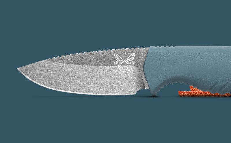 Benchmade Intersect Depth Blue Santoprene 2.68" Drop-Point CPM-MagnaCut Fixed Blade Knife (18050)