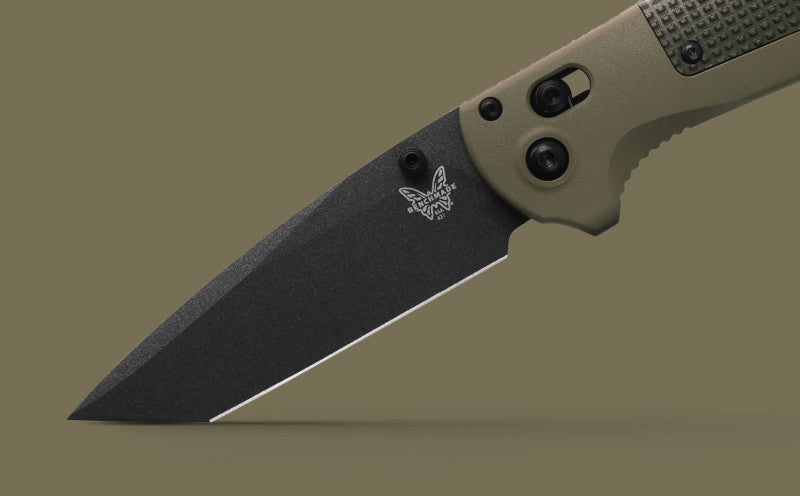 Benchmade Redoubt Ranger Green Forest Grivory 3.53" Plain Edge Folding Pocket Knife (431BK-1)