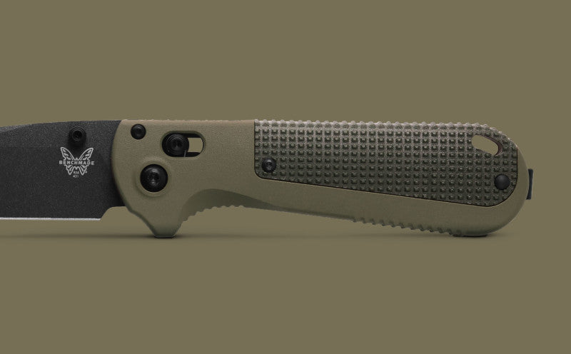 Benchmade Redoubt Ranger Green Forest Grivory 3.53" Plain Edge Folding Pocket Knife (431BK-1)