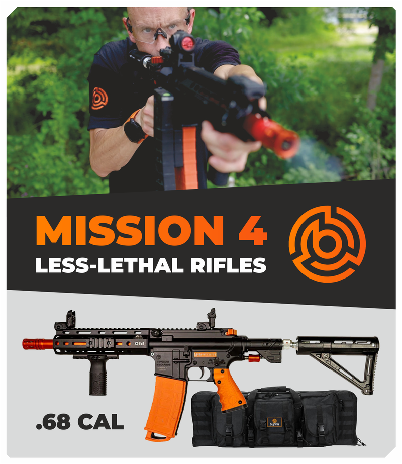 Byrna Mission-4 Launcher Kit, Less-Lethal, .68 Caliber, CO2 88g, Paintball AirRifle with Soft Bag (Self-Defense | Home-Defense))