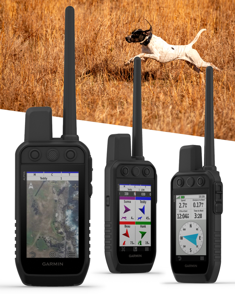 Garmin Alpha 200 Plus Dog Tracking & Training Handheld GPS, 3.5” Touchscreen, Track & Train Up to 20 Dogs from 9 Miles, Preloaded TopoActive Maps, 18 Training Levels with Wearable4U Power Bank Bundle  (010-04014-00)