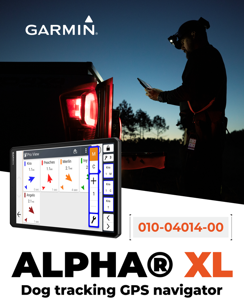 Garmin Alpha XL in-Vehicle Dog Tracking GPS Navigator, 10” Touchscreen, VHF Radio for 9-Mile Range, Tracks up to 20 Dogs, 64 GB Memory, Preloaded Maps, 18 Training Levels w/ Wearable4U Power Bank Bundle (010-03394-00)