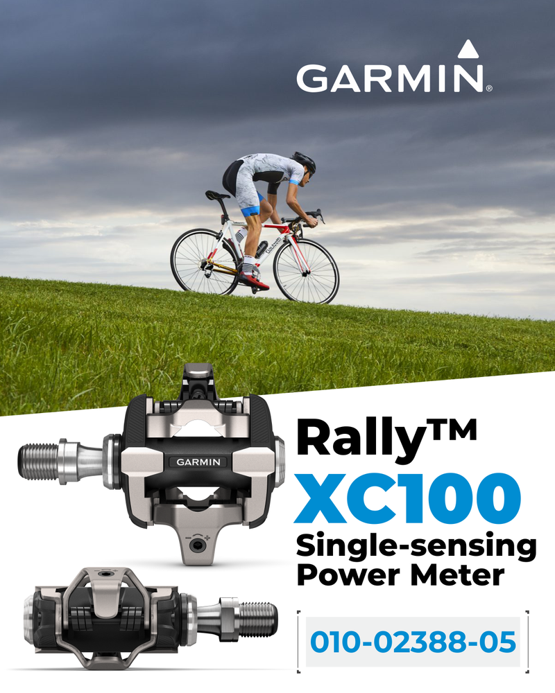 Garmin Rally XC100 Single-Sensing Power Meter Pedal, SHIMANO SPD Cleat Compatibility, Reliable Power & Cadence Tracking 010-02388-05